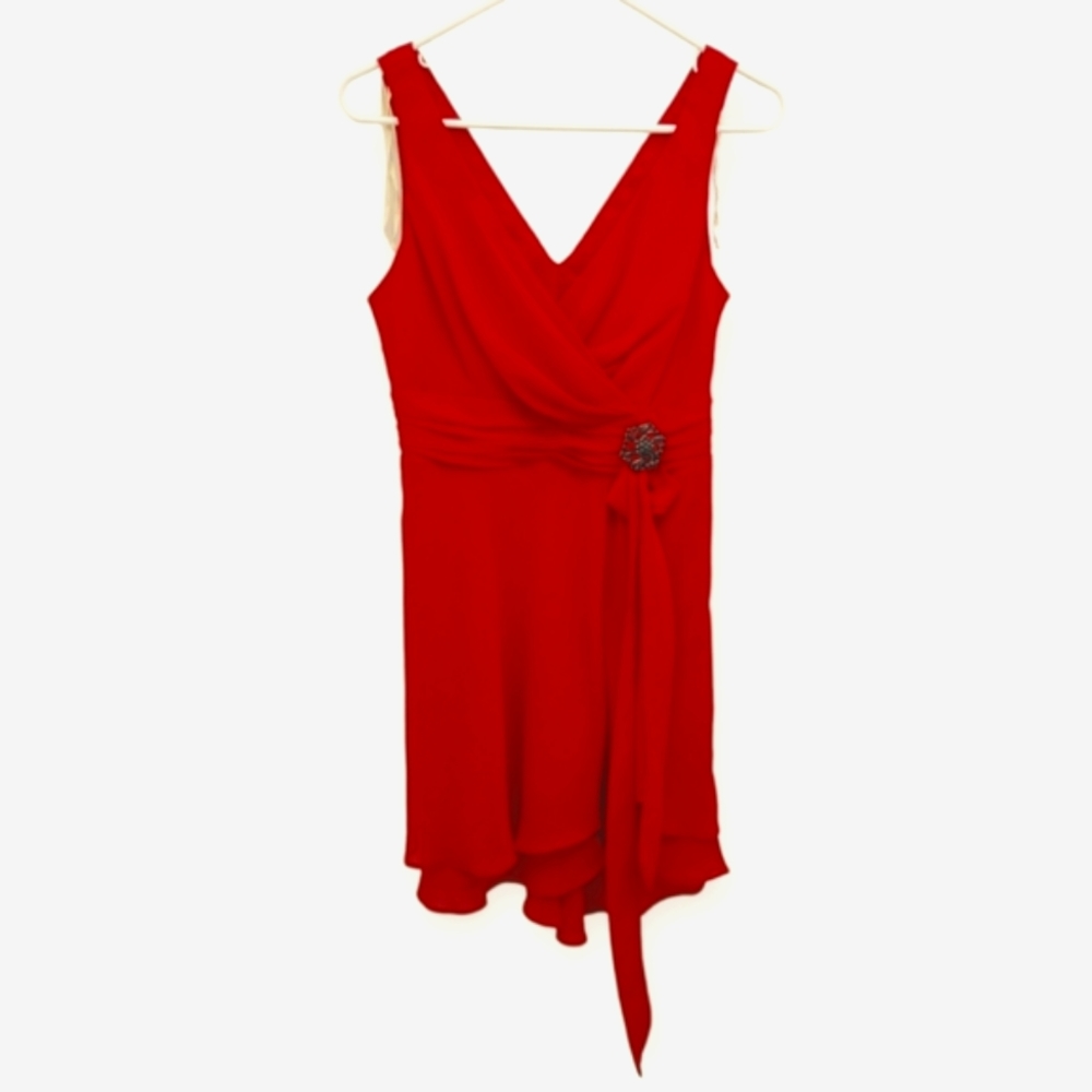 Positive Attitude Little Red Dress Sleeveless Size 6 Sexy Flirty NWT